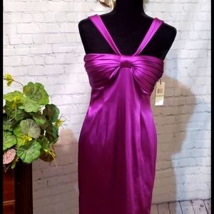 Calvin Klein Purple Satin Dress 8